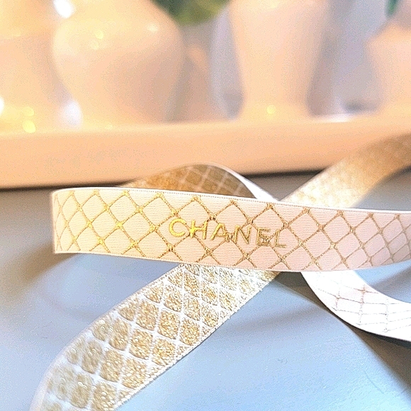 CHANEL Other - CHANEL Ribbon Gold Textured